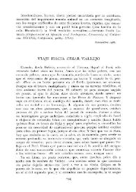 Viaje hacia César Vallejo / Héctor Yánover | Biblioteca Virtual Miguel de Cervantes