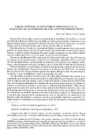 Cartas inéditas de escritores españoles en la colección de autógrafos de don Antonio Romero Ortiz / Ana María Freire López | Biblioteca Virtual Miguel de Cervantes