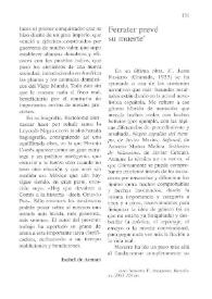 Ferrater prevé su muerte / Marcos Maurel | Biblioteca Virtual Miguel de Cervantes