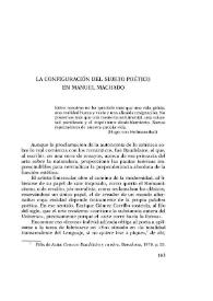 La configuración del sujeto poético en Manuel Machado / Luisa Cotoner | Biblioteca Virtual Miguel de Cervantes