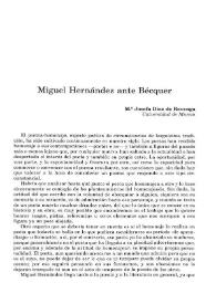 Miguel Hernández ante Bécquer / María Josefa Díez de Revenga Torres

 | Biblioteca Virtual Miguel de Cervantes