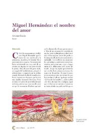Miguel Hernández: el hombre del amor / Antonio Gracia | Biblioteca Virtual Miguel de Cervantes