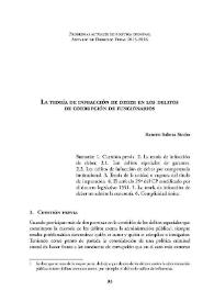 La teoría de infracción de deber en los delitos de corrupción de funcionarios / Ramiro Salinas Siccha | Biblioteca Virtual Miguel de Cervantes