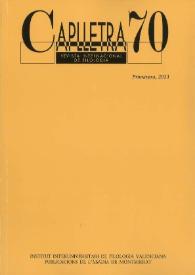 Caplletra: Revista Internacional de Filologia. Núm. 70, primavera de 2021 | Biblioteca Virtual Miguel de Cervantes