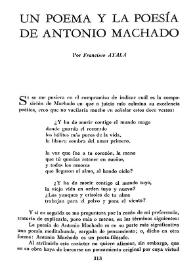 Un poema y la poesía de Antonio Machado / Francisco Ayala | Biblioteca Virtual Miguel de Cervantes