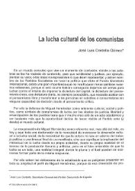La lucha cultural de los comunistas / José Luis Centella Gómez | Biblioteca Virtual Miguel de Cervantes