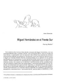 Miguel Hernández en el Frente Sur / Fanny Rubio | Biblioteca Virtual Miguel de Cervantes