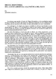 Miguel Hernández: del "Locus amoenus" a la poética del taco  / por Antonio Gracia Caselles | Biblioteca Virtual Miguel de Cervantes