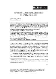 Europa en la perspectiva del exilio de María Zambrano / Carmen Revilla Guzmán | Biblioteca Virtual Miguel de Cervantes