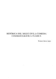 Retórica del deseo en la comedia cinematográfica clásica / Rosana Llanos López | Biblioteca Virtual Miguel de Cervantes