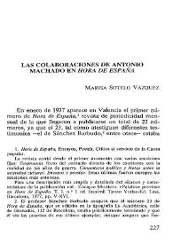Las colaboraciones de Antonio Machado en "Hora de España" / Marisa Sotelo Vázquez | Biblioteca Virtual Miguel de Cervantes