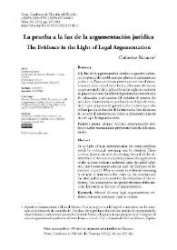 La prueba a la luz de la argumentación jurídica / Catherine Ricaurte | Biblioteca Virtual Miguel de Cervantes