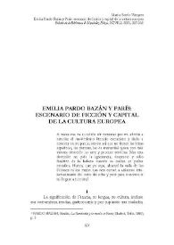 Emilia Pardo Bazán y París: escenario de ficción y capital de la cultura europea  / Marisa Sotelo Vázquez | Biblioteca Virtual Miguel de Cervantes