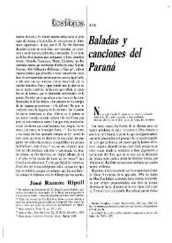 Baladas y canciones del Paraná   / Concepción Argente del Castillo Ocaña | Biblioteca Virtual Miguel de Cervantes
