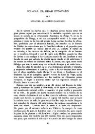 Solana, el gran estafado  / por Manuel Sánchez Camargo | Biblioteca Virtual Miguel de Cervantes