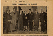 Adelina Gurrea Monasterio en la celebración del Día de Rizal en Madrid en 1961. Noticia en Philippines Free Press