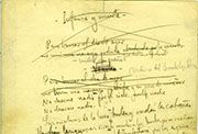 Imagen del manuscrito «Ciudad sin sueño: Nocturno del Brooklyn Bridge» de «Poeta en Nueva York», 29 de octubre de 1929. Colección Fundación Federico García Lorca.