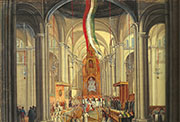 Anónimo del siglo XIX, «Solemne coronación de Iturbide en la catedral de México. Día 21 de julio de 1822», 1822