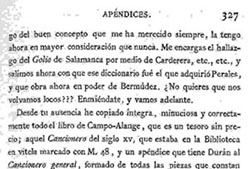 Escrito de Serafín Estébanez Calderón a Pascual de Gayangos que demuestra que trató de encargarse del «Observatorio pintoresco». Publicado en «El Solitario y su tiempo», Madrid, 1883, página 327.