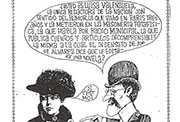 Viñeta del Suplemento Gráfico de «La Nación» donde aparece Luisa Valenzuela