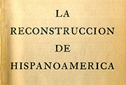 Portada de «La reconstrucción de Hispanoamérica». Buenos Aires: Coyoacán, 1961