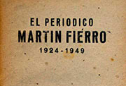 Portada de un ejemplar del periódico <em>Martín Fierro</em>