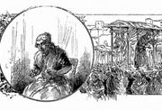 Ilustración del «Cuento disparatado de la tía Catita», en «Tradiciones peruanas», Barcelona, Montaner y Simón, 1894, Tomo II, página 57