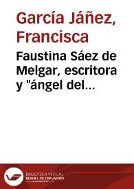 Faustina Sáez de Melgar, escritora y 