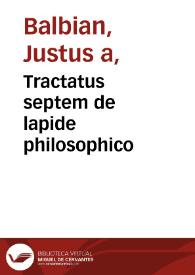 Tractatus septem de lapide philosophico