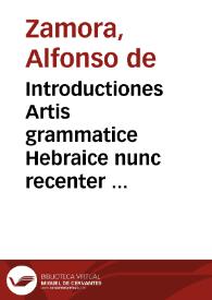 Introductiones Artis grammatice Hebraice nunc recenter edite
