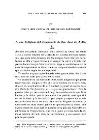 Diez y seis cartas de Ana de San Bartolomé. (Conclusión)