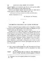 Documentos relativos a San Alonso Rodríguez