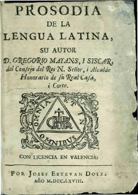 Prosodia de la lengua latina