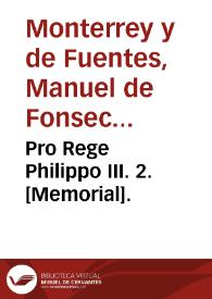 Pro Rege Philippo III. 2. [Memorial].