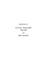 Necrología de Rafael Pellicer (1906-1963)