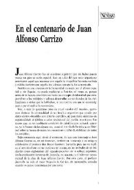 En el centenario de Juan Alfonso Carrizo
