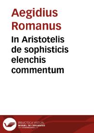 In Aristotelis de sophisticis elenchis commentum