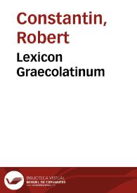 Lexicon Graecolatinum