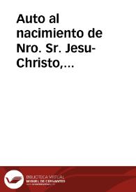 Auto al nacimiento de Nro.  Sr. Jesu-Christo, intitulado El cascabel del demonio