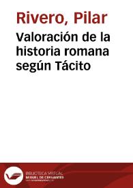 Valoración de la historia romana según Tácito