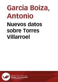 Nuevos datos sobre Torres Villarroel