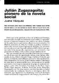 Julián Zugazagoita: pionero de la novela social