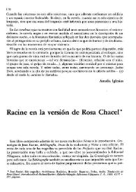 Racine en la versión de Rosa Chacel