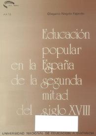 La educación popular en la España de la segunda mitad del siglo XVIII