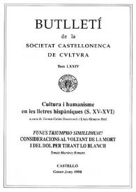 Funus triumpho simillimum? : consideracions al voltant de la mort i del dol per Tirant lo Blanc / Tomàs Martínez Romero | Biblioteca Virtual Miguel de Cervantes