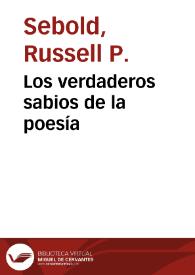 Los verdaderos sabios de la poesía / Russell P. Sebold | Biblioteca Virtual Miguel de Cervantes
