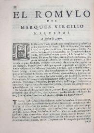 El Rómulo / Francisco de Quevedo | Biblioteca Virtual Miguel de Cervantes