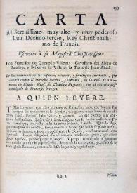 Carta al Rey de Francia / Francisco de Quevedo | Biblioteca Virtual Miguel de Cervantes