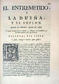El entremetido, la dueña y el soplón / Francisco de Quevedo | Biblioteca Virtual Miguel de Cervantes