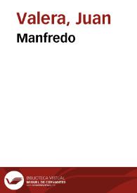 Manfredo / Juan Valera | Biblioteca Virtual Miguel de Cervantes
